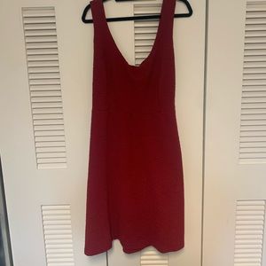 Torrid Red red ribbed sleeveless dress w/ v-neck